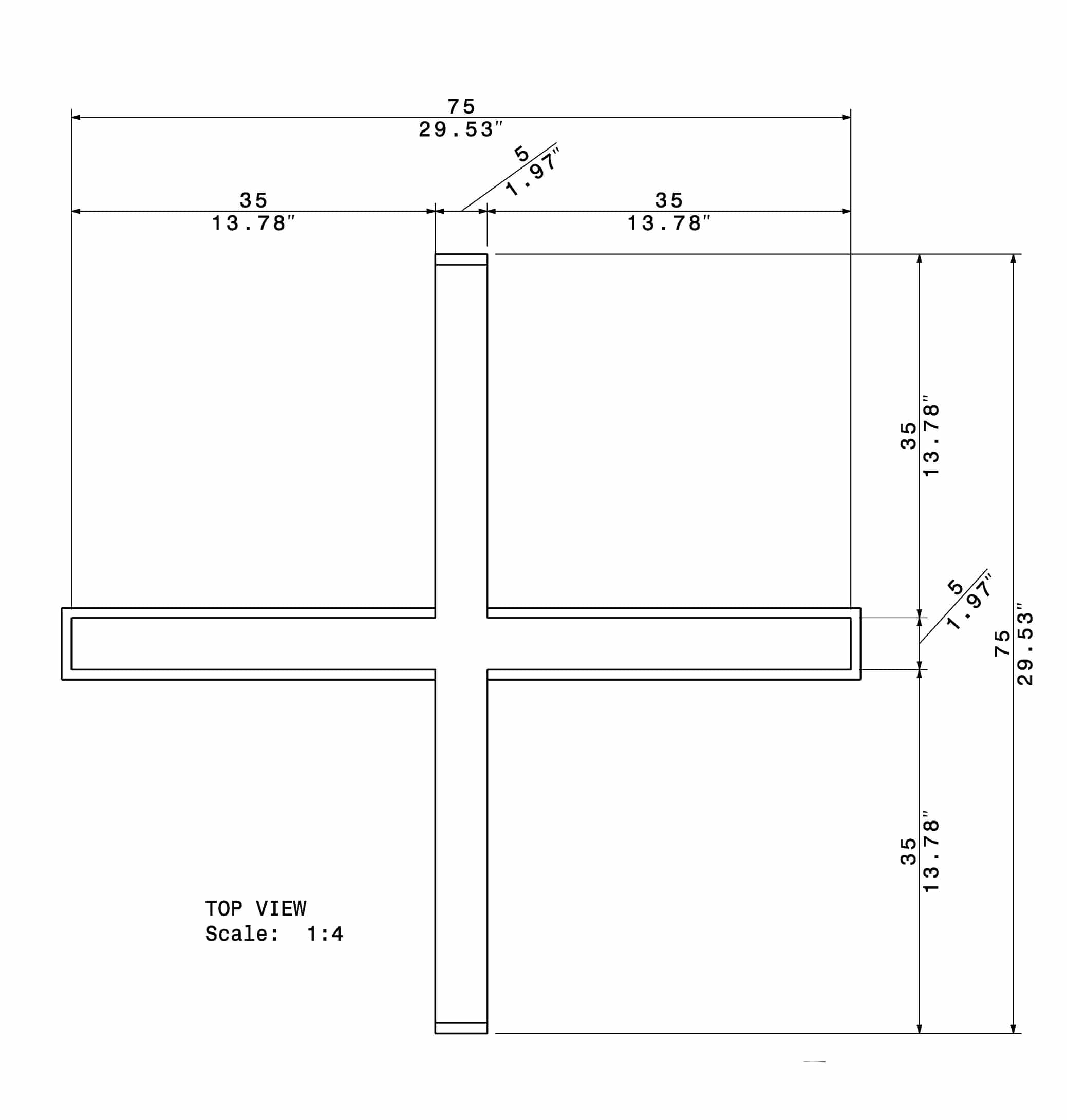 Elevated Plus Maze - Mouse with Height Inserts (1)