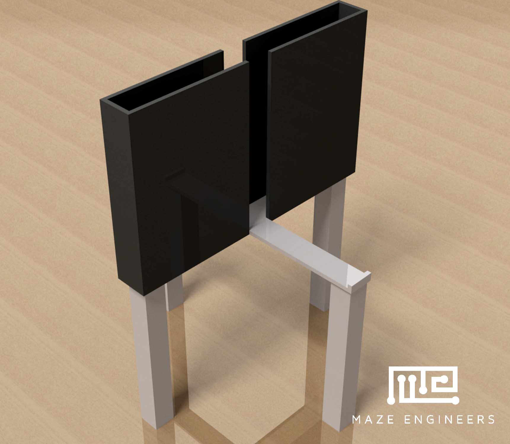 Elevated plus maze rat with height inserts