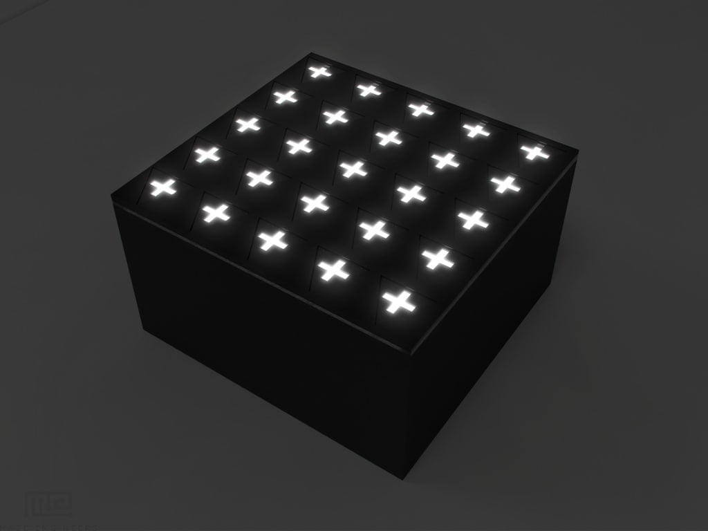 Drosophila Maze Array consists of four layers; a translucent backlit bottom, walls of the individual maze