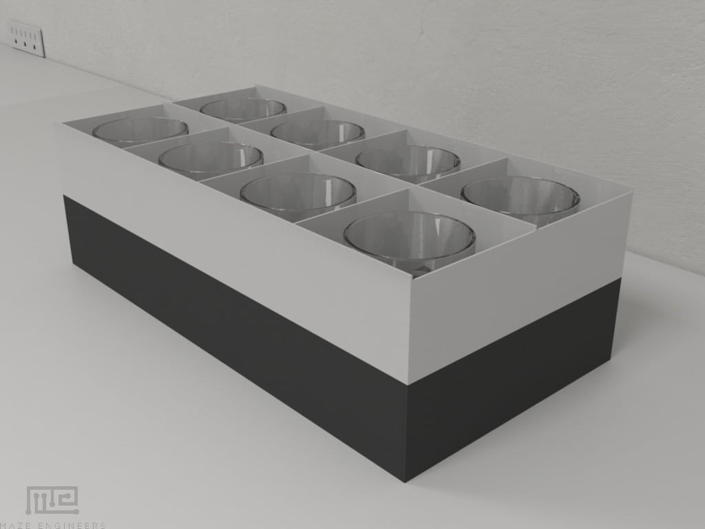 MazeEngineers Tap Swim apparatus comes with 8 easy to use arrays that attaches to an automated tap array underneath
