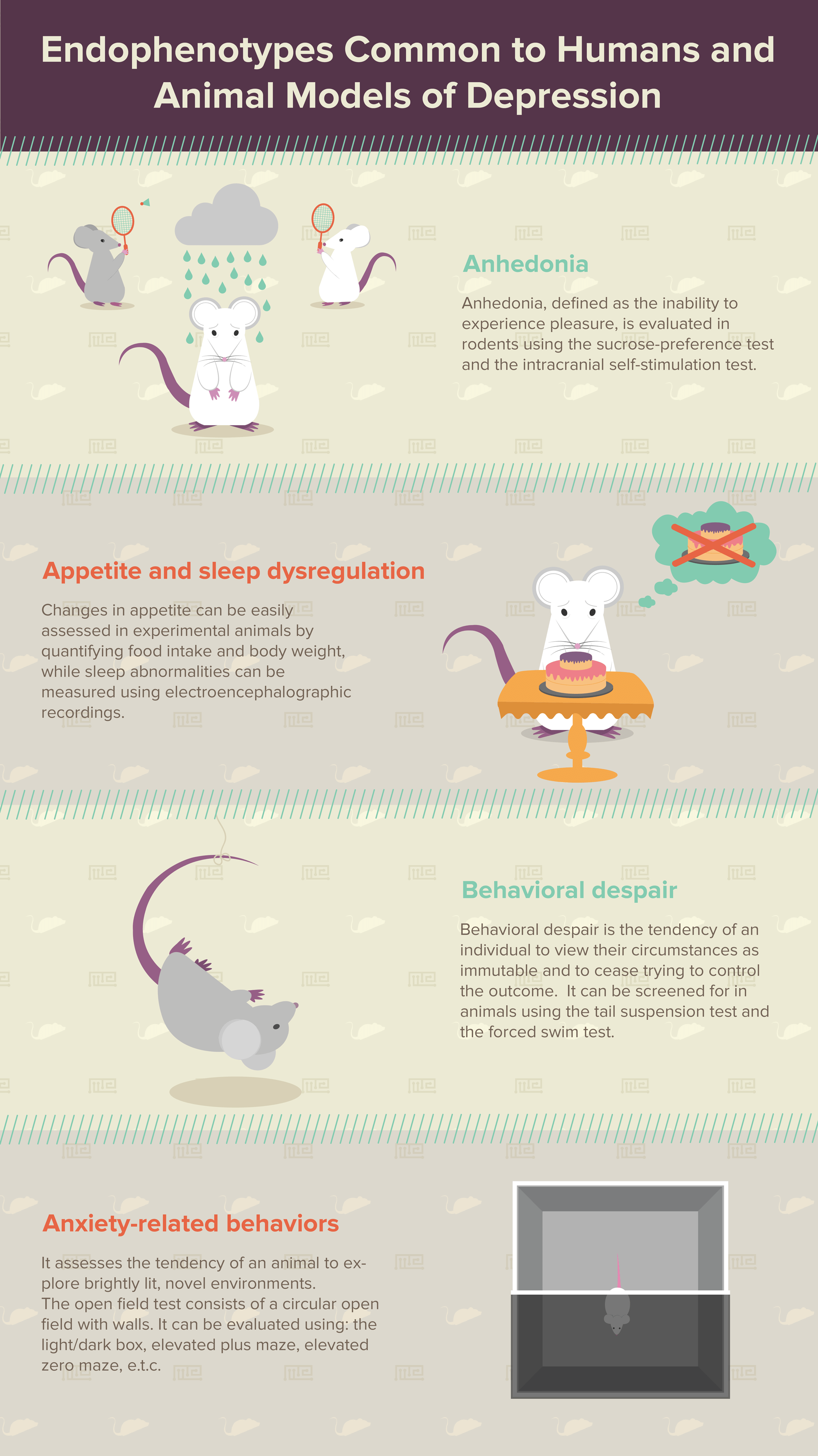 Endophenotypes in animal models of depression