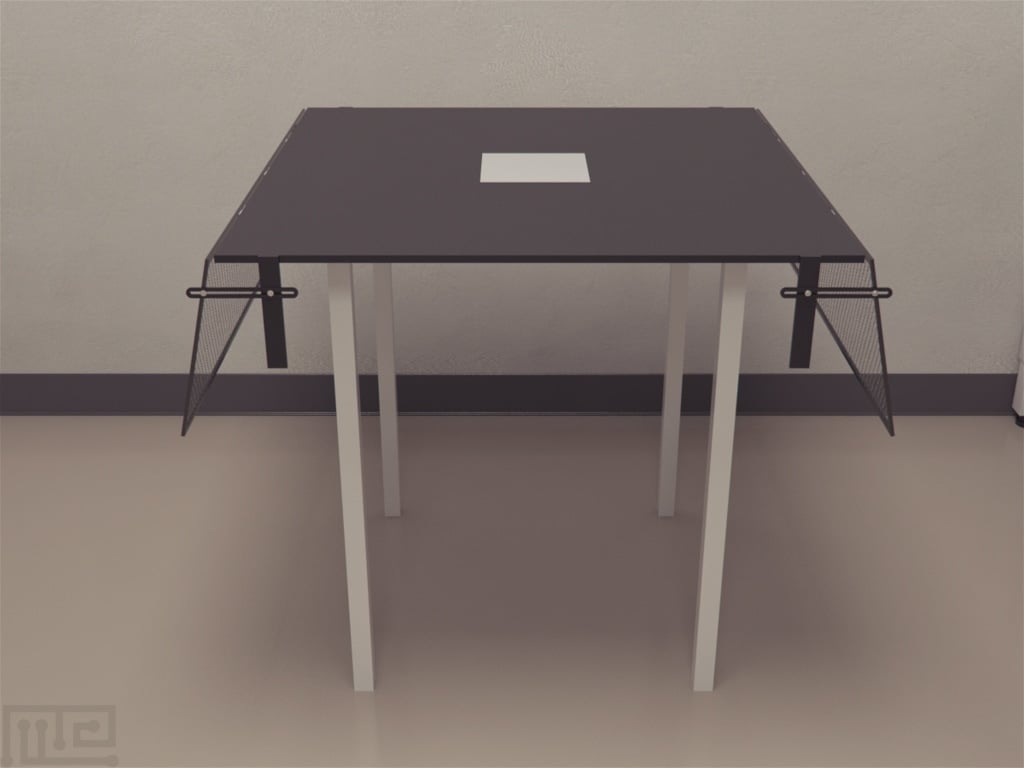 3D Open Field apparatus consists of an open, elevated platform with two opposite ends equipped with mesh slopes that are capable of being positioned at varying angles
