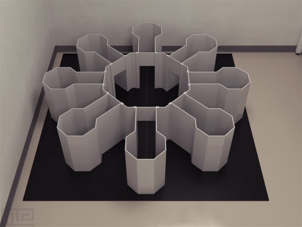 Pig 8 arm radial maze allows the testing of piglets which have been injected with poly I:C compared to those only injected with sterile saline