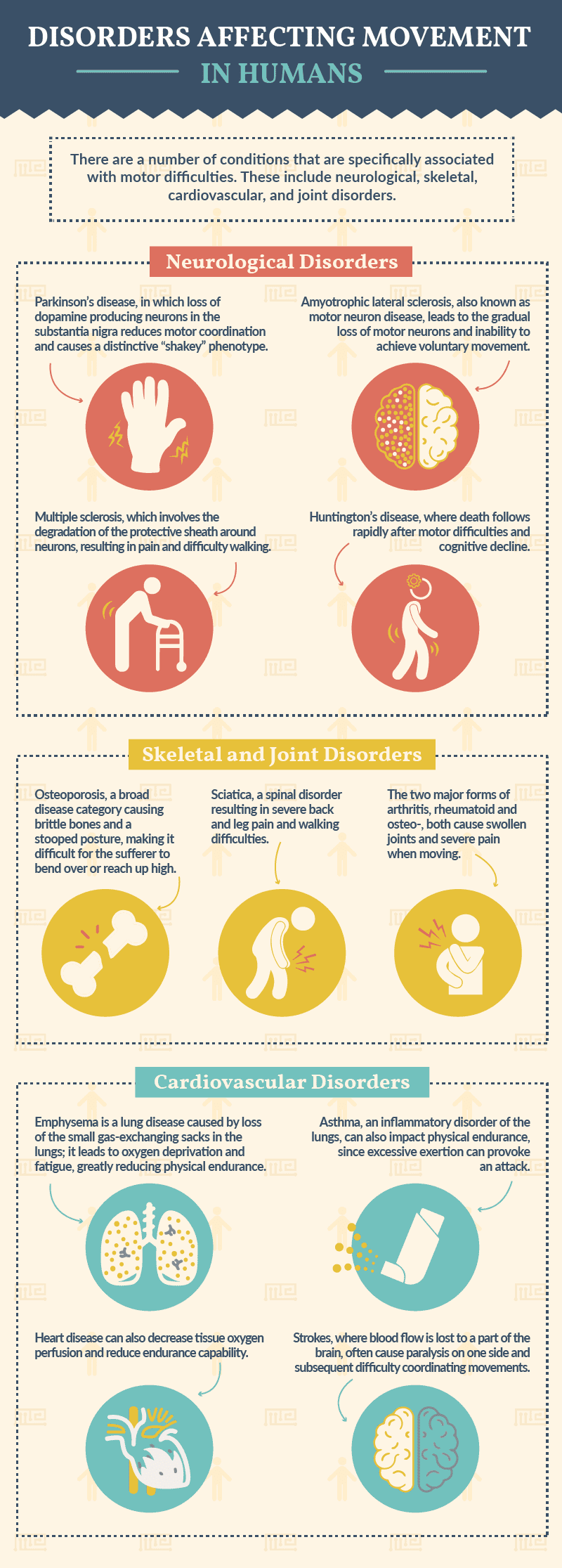 disorders affecting movement in humans