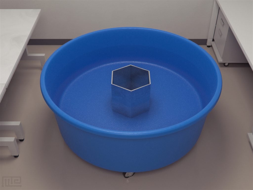 Included in your order is an aluminum allow pretraining chamber that limits the mouse or rat to swim in the morris water maze