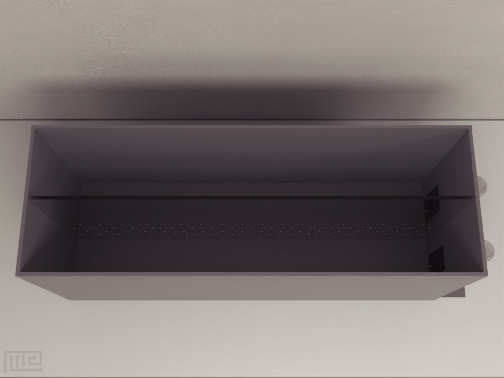 Social Cooperation Chamber is vertically divided into two lands with a transparent, perforated divider for visual illumination and auditory cues