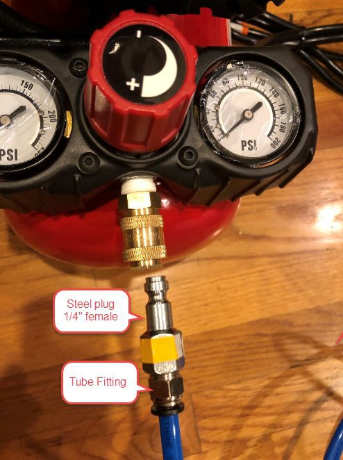 Connection to air compressor